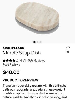 Archipelago Beige Marble Soap Dish